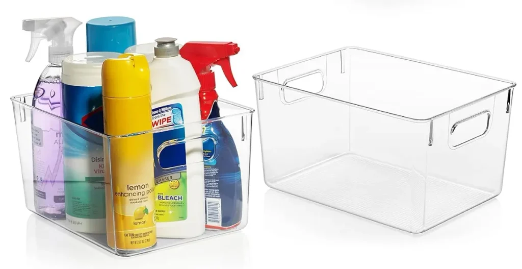 Clear Stackable Storage Bins