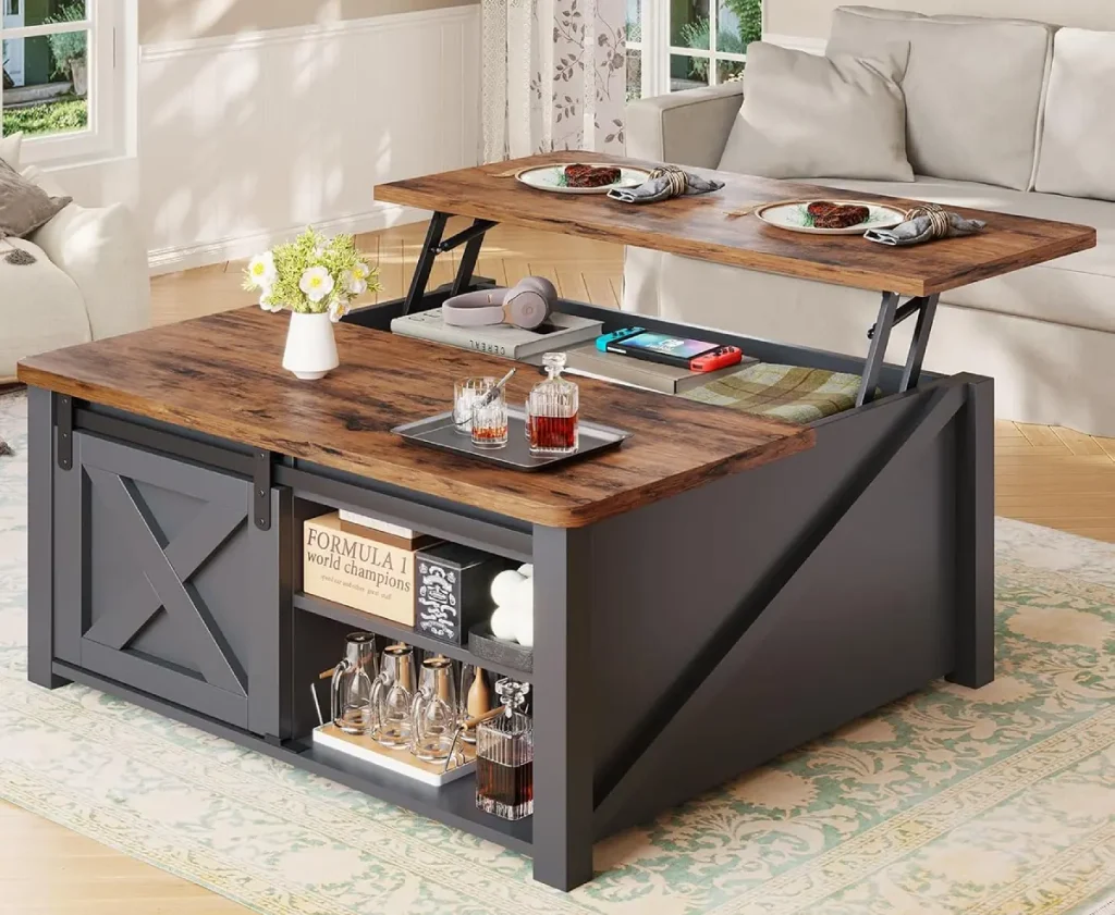 Lift-Top Coffee Table With Hidden Storage