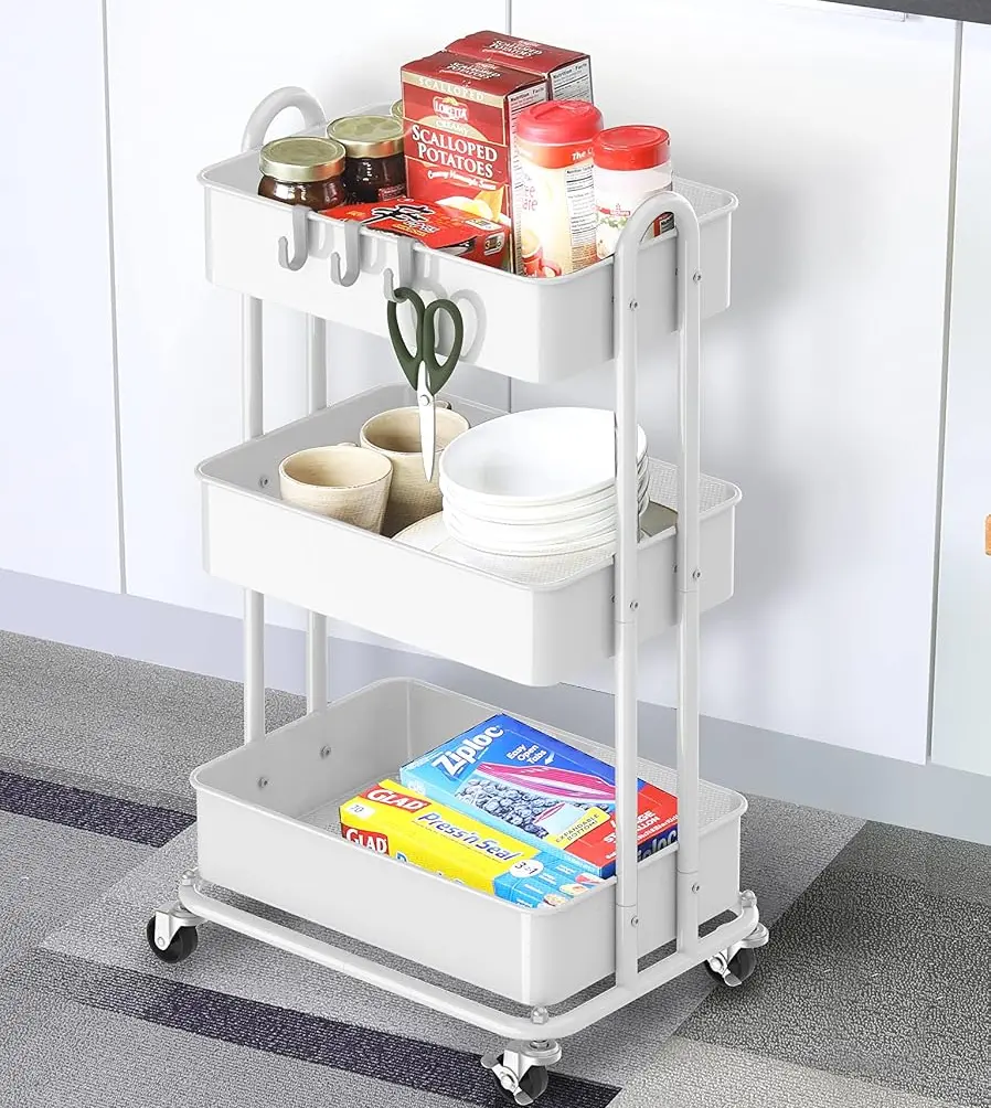Three-Tier Rolling Utility Cart